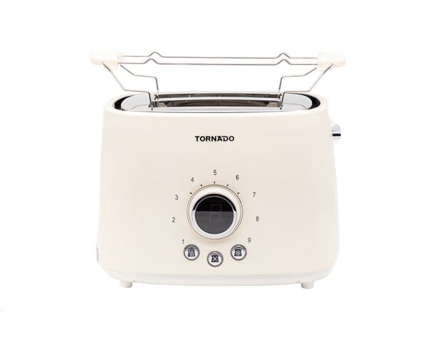 Tornado TT-1000D Toaster, 2 Slices, 1000 Watt, White