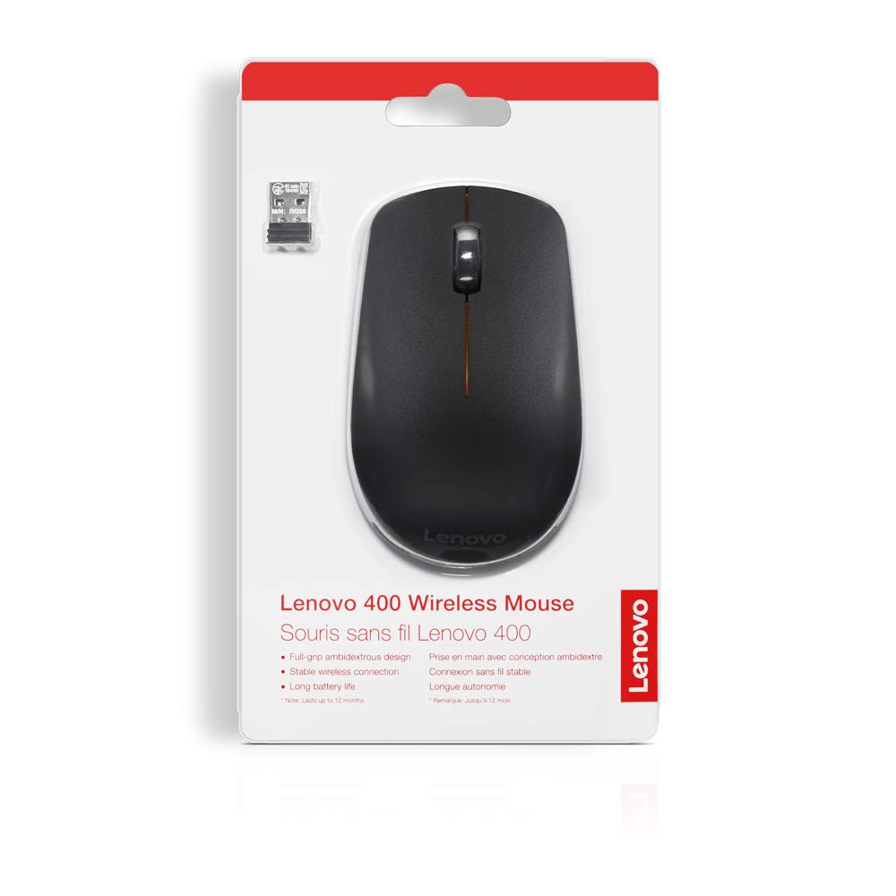 Lenovo Wireless Mouse 400 with 1200dB Optical Sensor