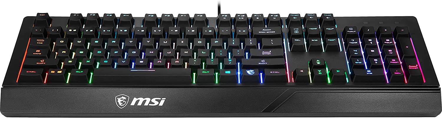 MSI RGB Backlit Custom Waterproof Multi-Keystroke Gaming Keyboard (Vigor GK20 US)