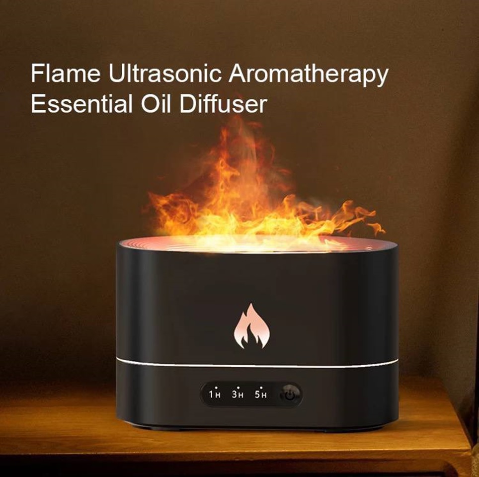 Flame Essential Oil Diffusers Aromatherapy Humidifier 250ml
