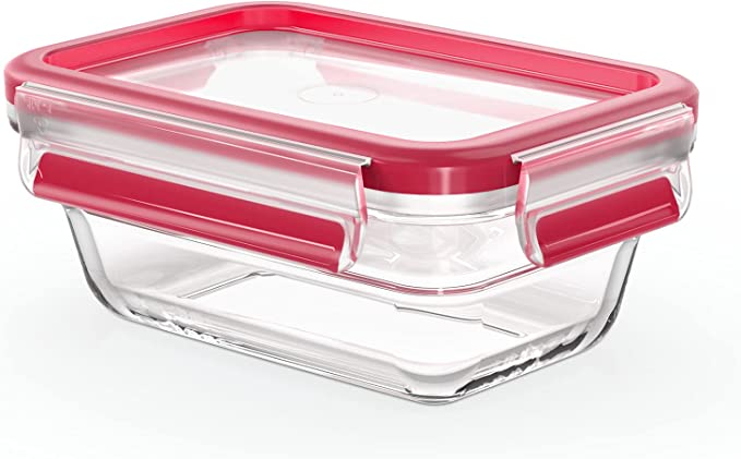 Tefal Masterseal Fresh Glass Rectangular Food Storage Container, 0.45 L