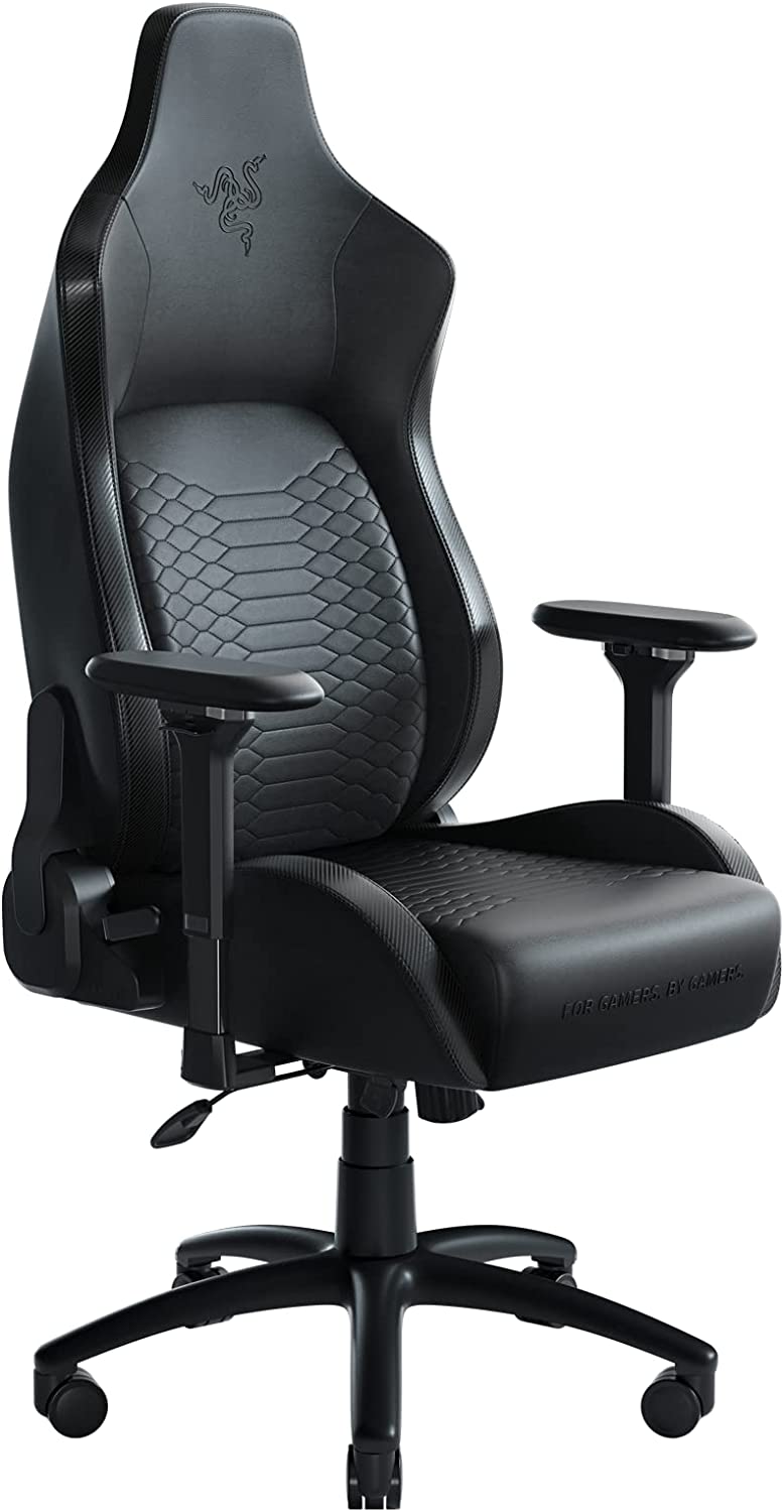 Razer Iskur Gaming Chair Multi-Layer Synthetic Leather Built-in Lumbar Support - Black