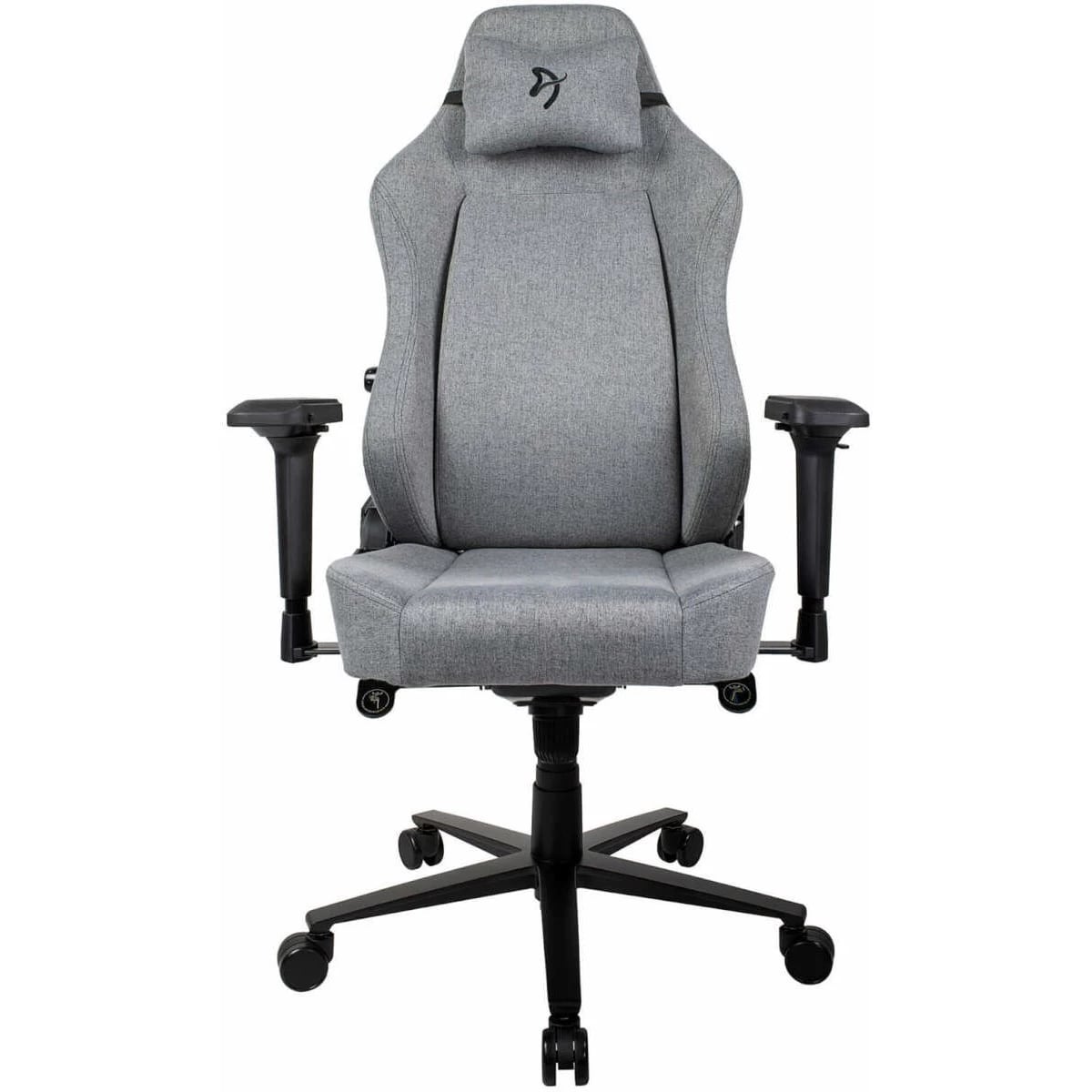 Arozzi Primo Woven Fabric Gaming Desk Chair - Gray with Gold Logo
