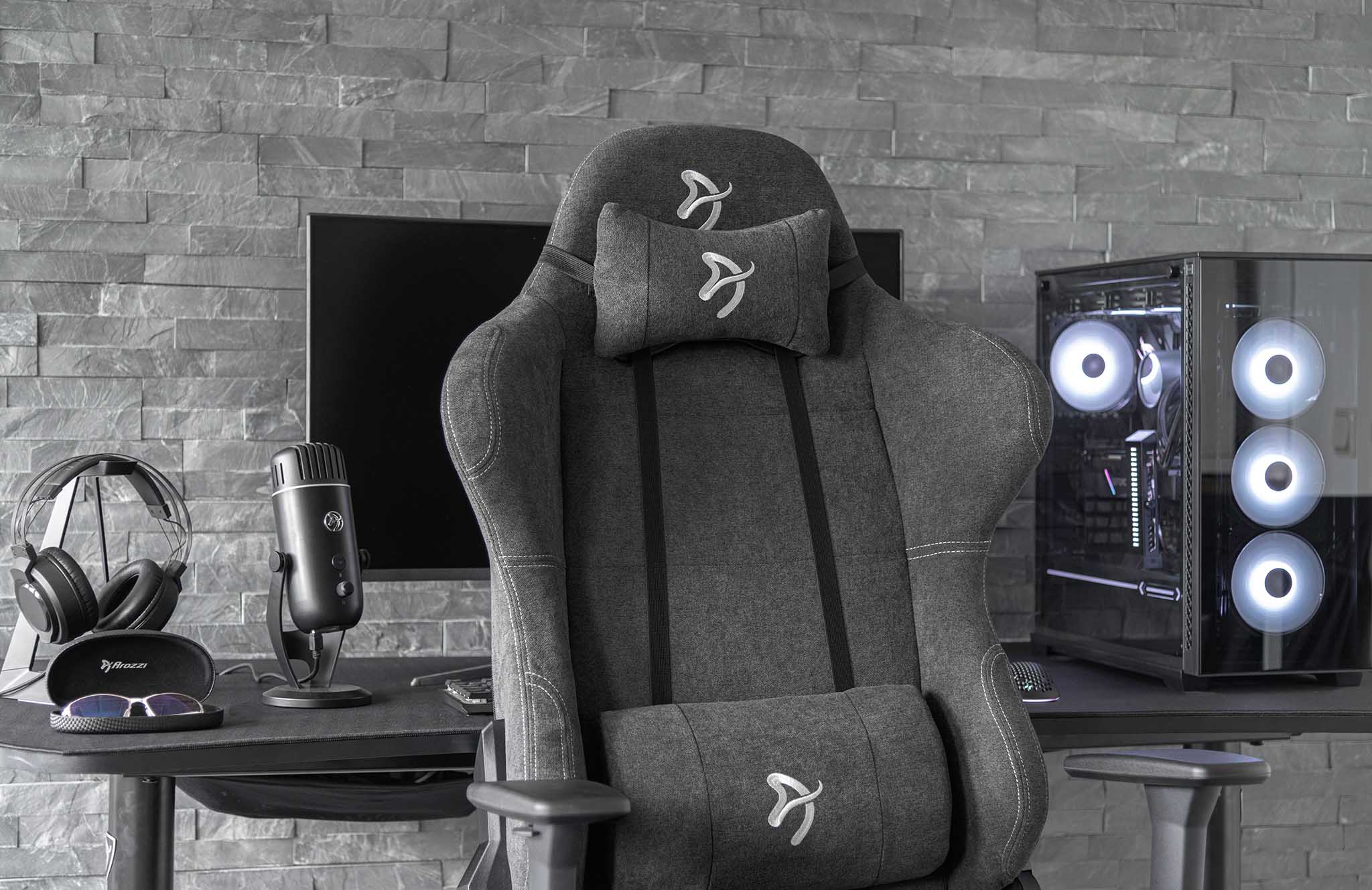 Arozzi Torretta Deluxe Soft Fabric Ergonomic Computer Gaming Chair