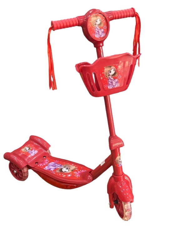 Scooter for children with Disney Cars character, 3 wheels, red