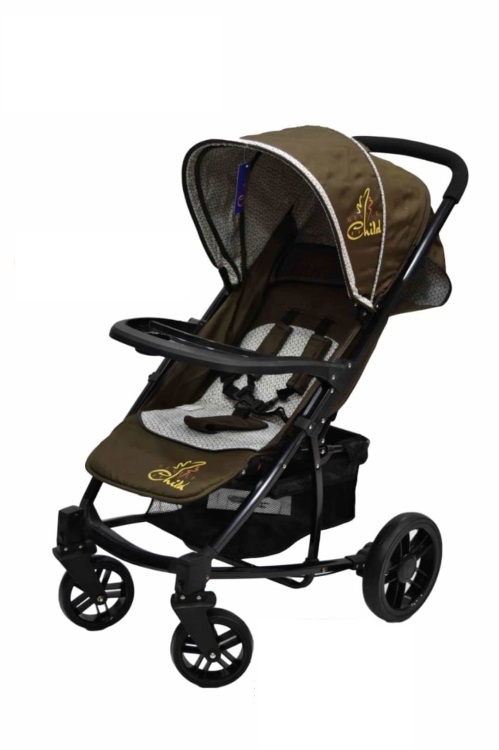 Baby stroller in light brown color