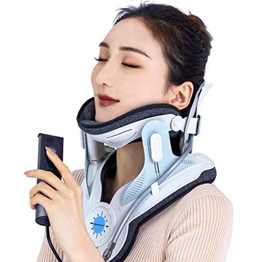 Cervical traction device, neck pain relief and relaxation