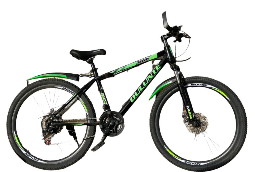 24 inch black and green bicycle