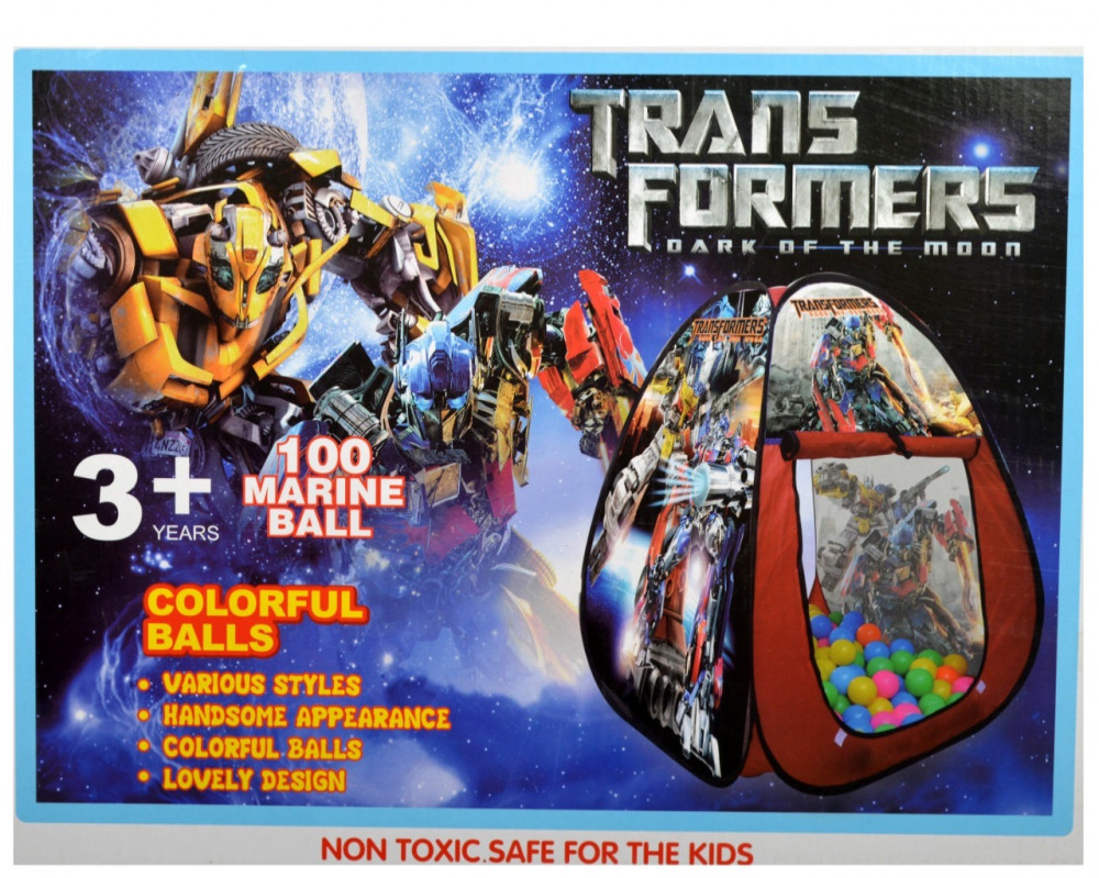 Transformer tent with 100 play balls
