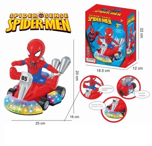 Spiderman game with music and lights, battery operated
