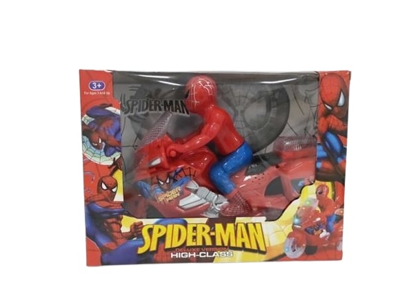 Battery Operated Spiderman Motorcycle Toys for Kids