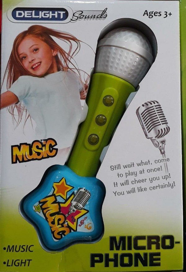 Tech microphone with light and sound