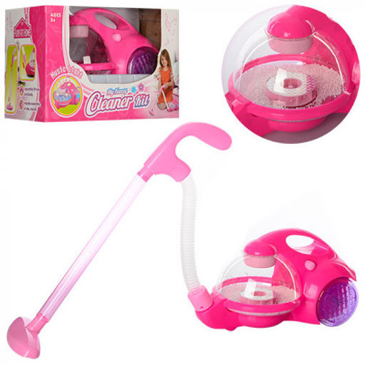 Battery operated vacuum cleaner with lights and sound
