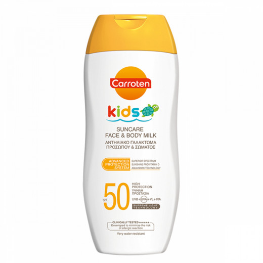Carroten Kids Suncare Face & Body Milk 200 ml – SPF 50