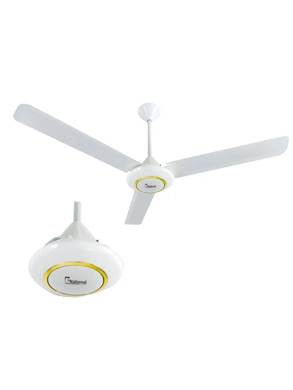 B National Ceiling fan in white color with 3 butterflies