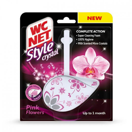WC NET Crystal gel pink flowers one block