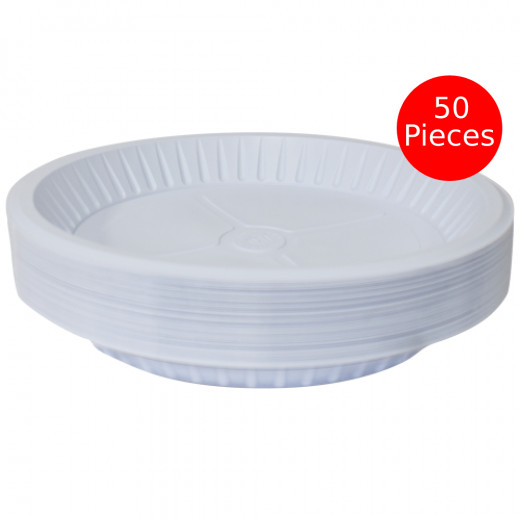 Noor plastic plates strong 22 cm 50 pcs