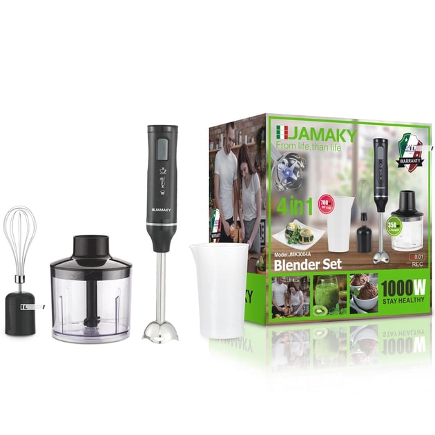 Hand Blender 1000W with Premium Accessories from Jamaky