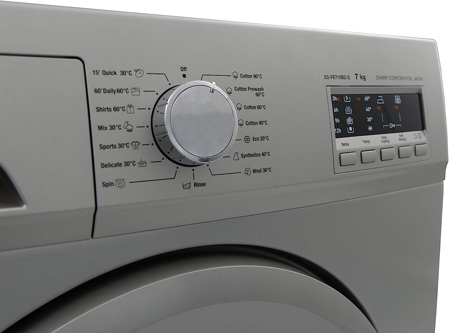 Sharp Washing Machine 7 Kg 1000 rpm - Silver