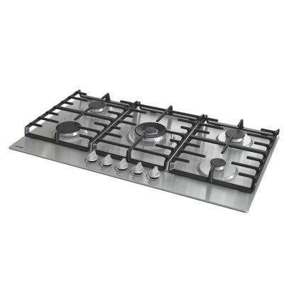 Goronya Gas Cooker 90 cm. Heavy Grids - Stainless Steel
