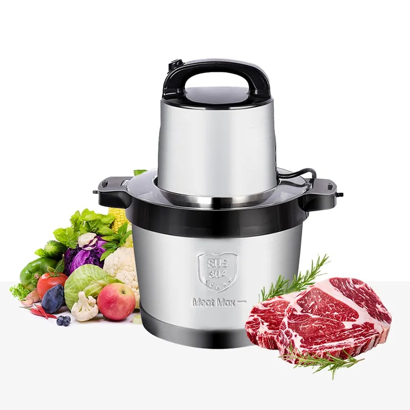 Electric meat and vegetable chopper - 6 liters, 1200 watts, 2 chopping speeds