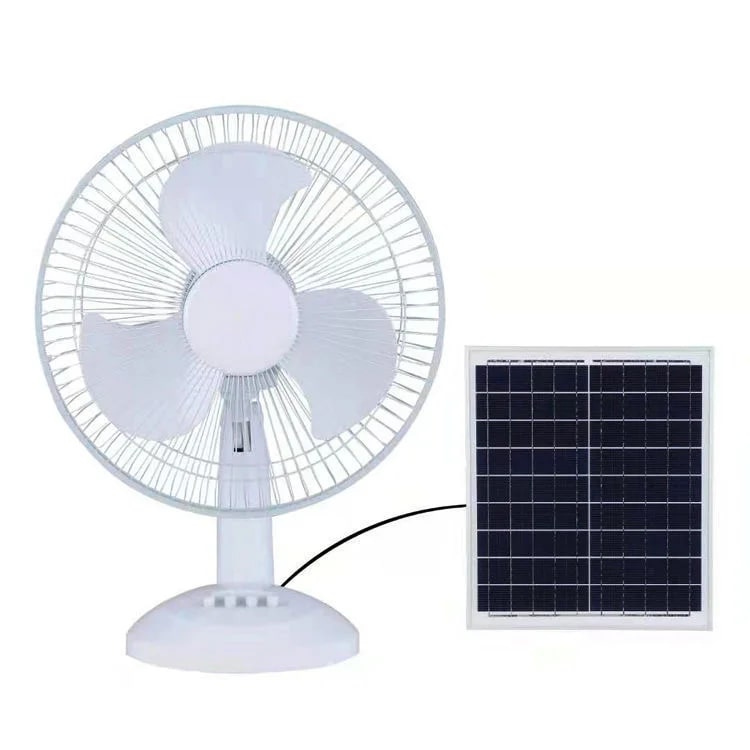 Portable Solar Electric Fan 12"