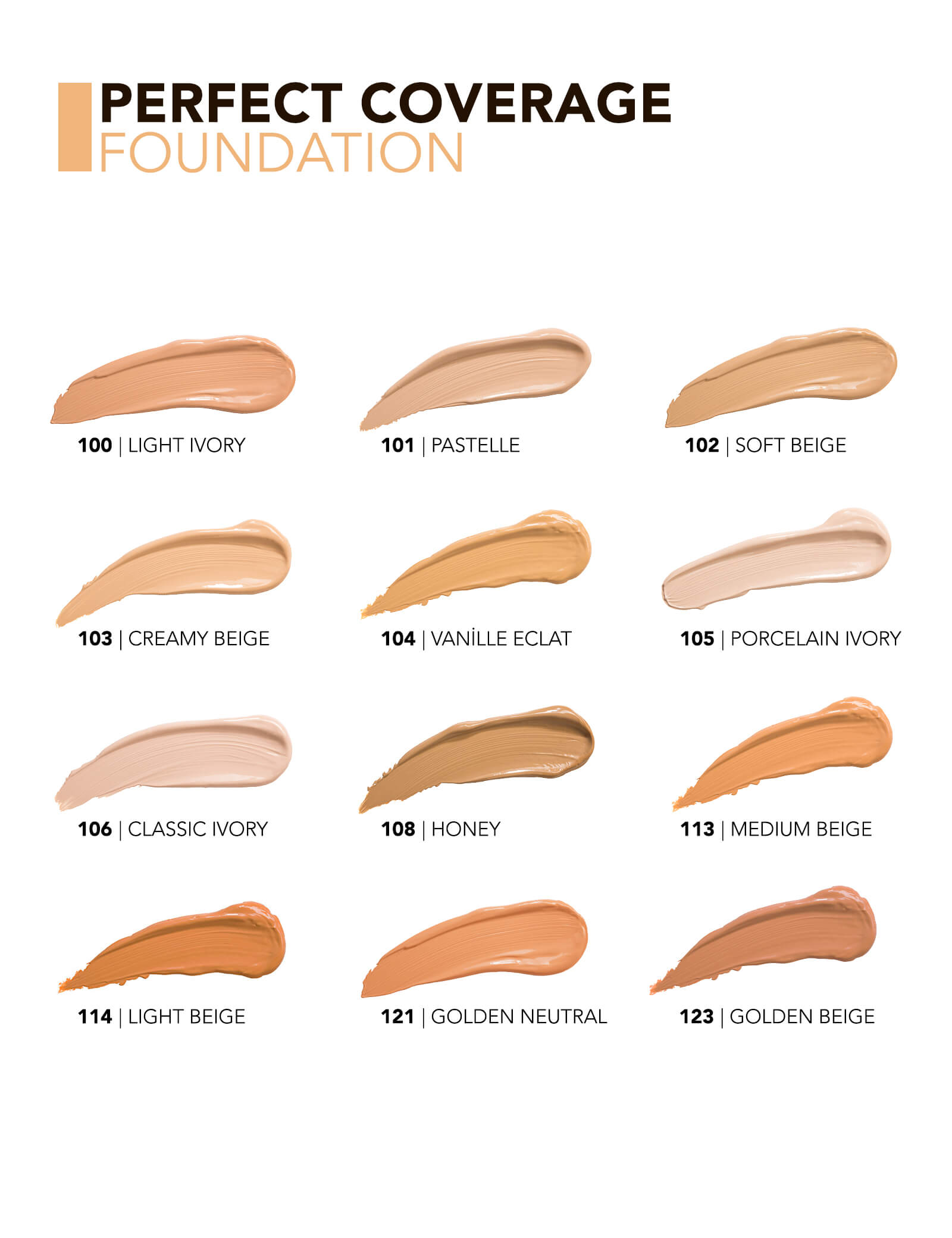 Flormar Perfect Coverage Foundation - 106 Classic Ivory - Miazone
