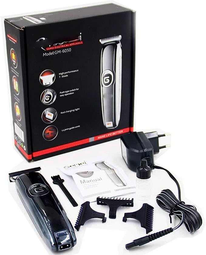 Professional hair trimmer, Sweetpea GEEMY GM-6050 high-performance T-blade