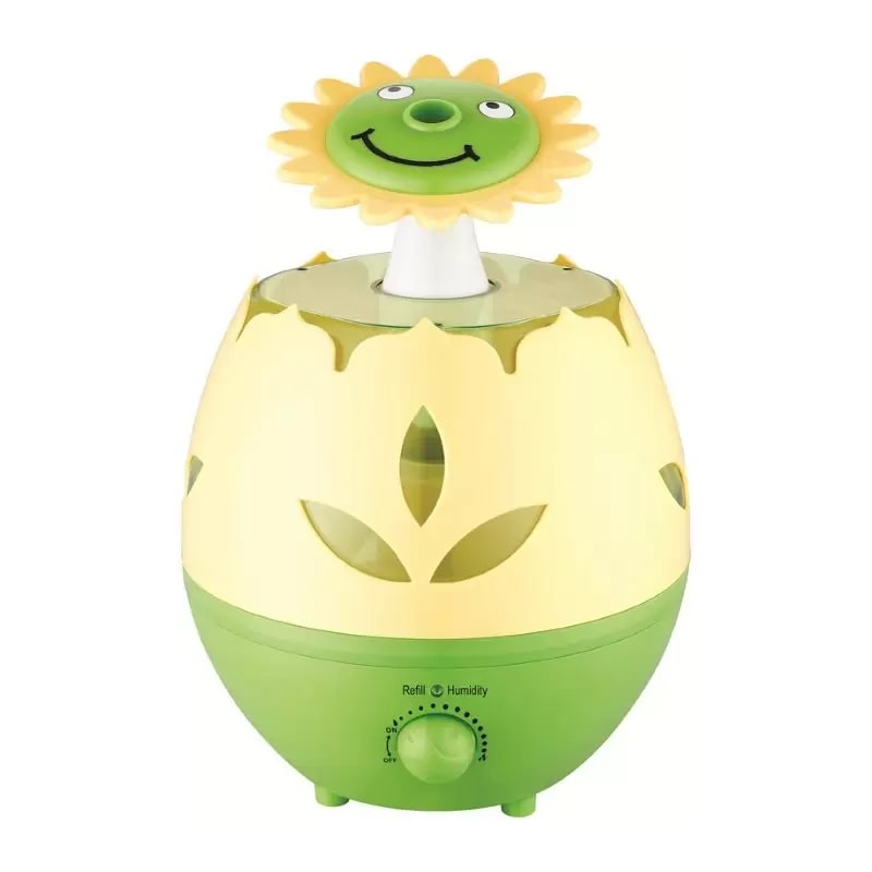 Air humidifier and vaporizer in the shape of a sunflower