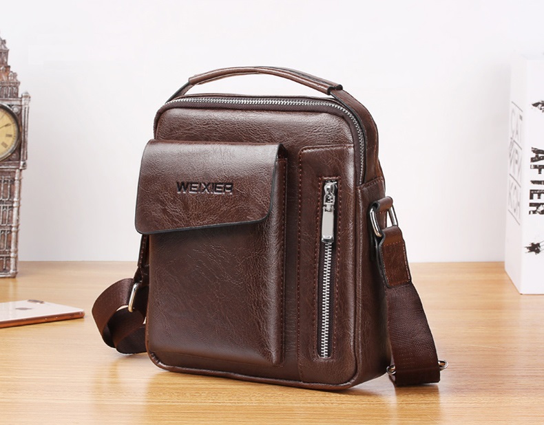 Weixier Leather Cross Body Travel Business Leisure for Men