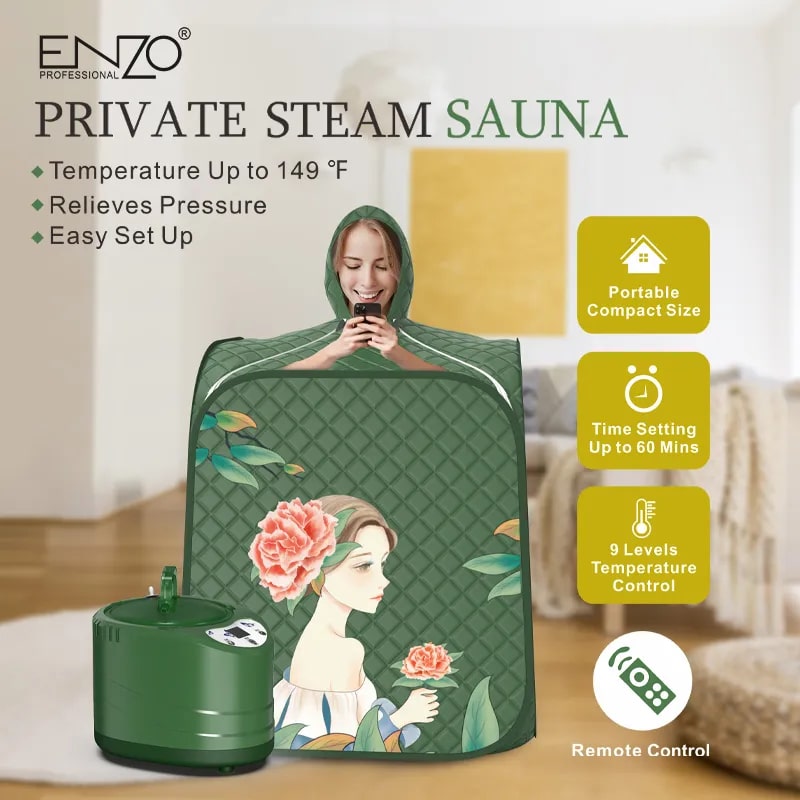 Portable Enzo Steam Sauna is Foldable and Lightweight for Home Spa