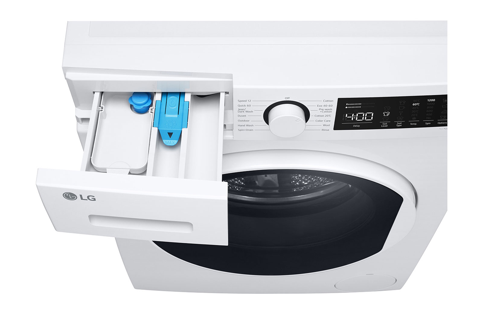 Front Load Washer 8kg, AI Direct Drive Motor, Steam, White Color