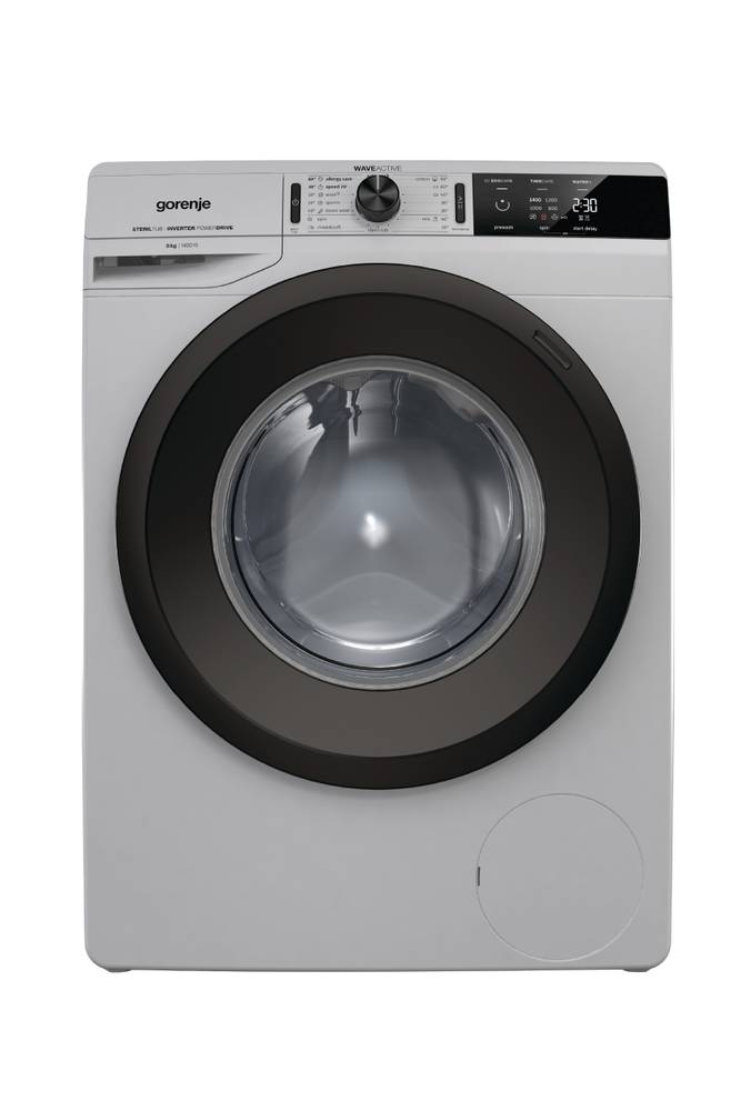 Gorenje washing machine, 8 kg, 1400 cycles, silver.