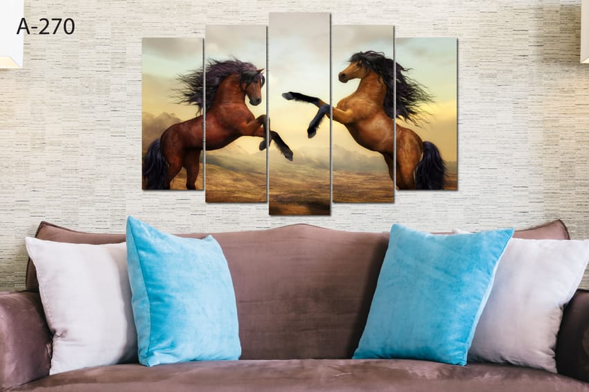 Print Wall Picture for Home Decor  horses design, 120x80 cm