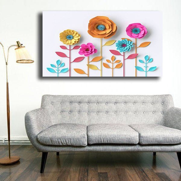 Print Wall Picture for Home Decor  flower design, 120x80 cm