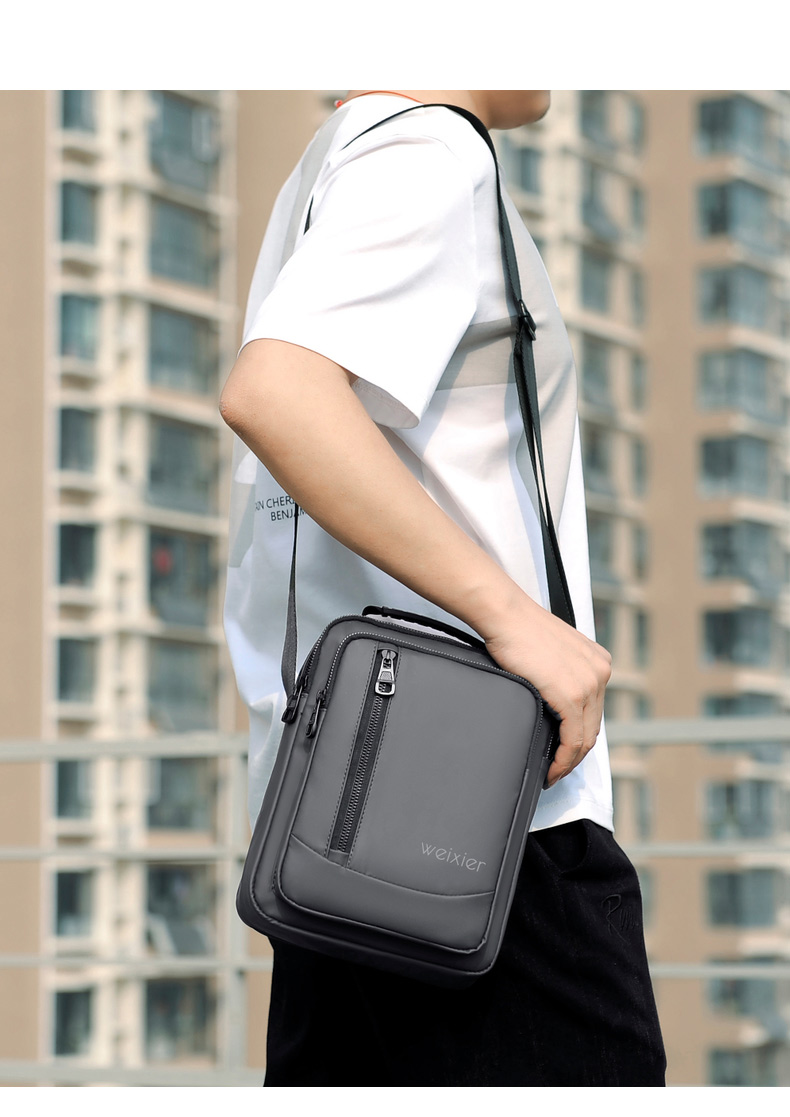 WEIXIER Casual Shoulder Bag For Men - Gray
