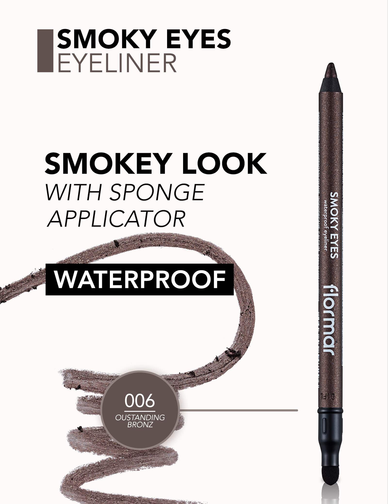 Flormar Smoky Eyes Waterproof Eyeliner- Oustanding Bronz