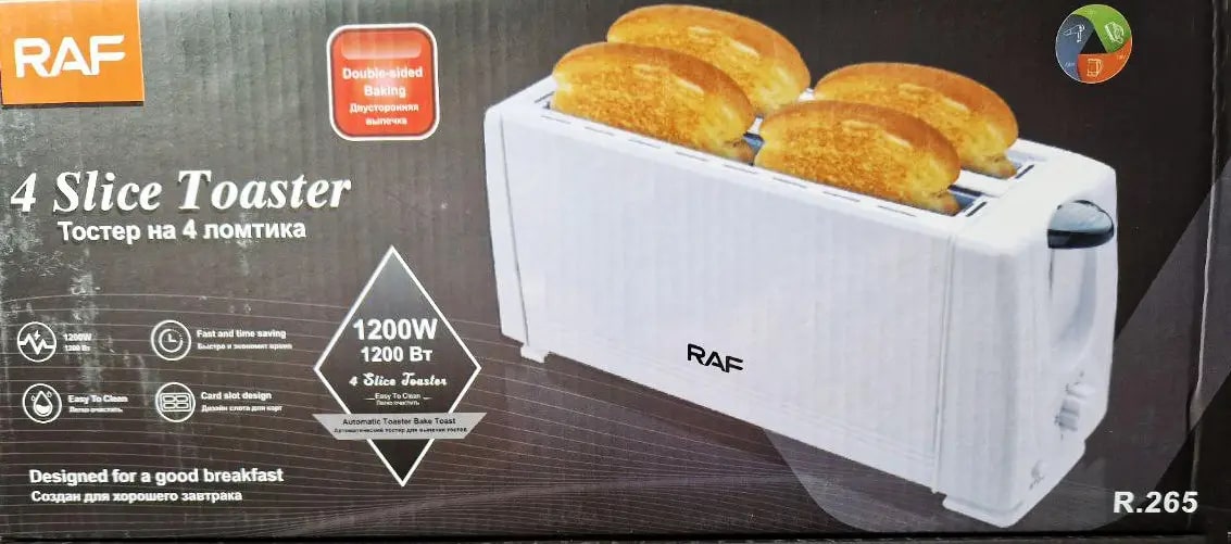 Toaster RAF R265 for 4 slices of bread 6 modes 1200 W
