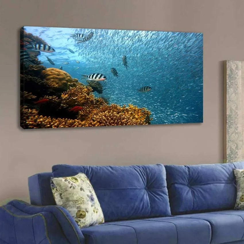 Ocean Design Printed Wall Art Painting - 120x60 cm