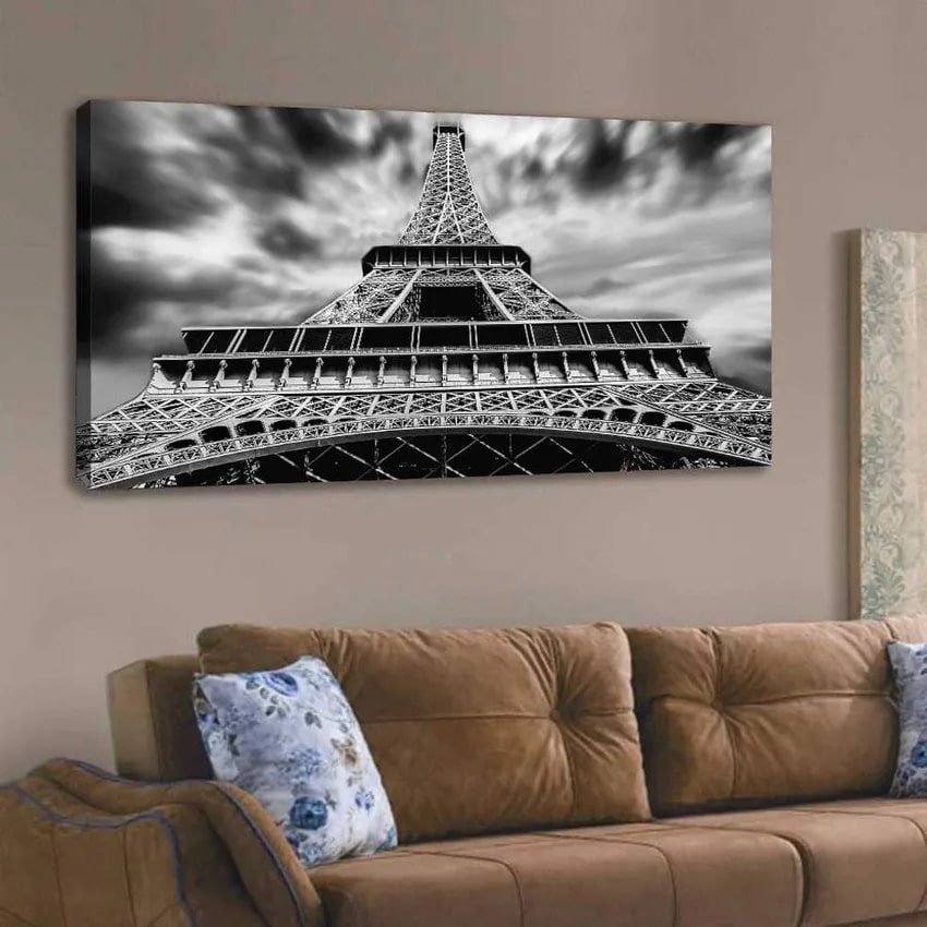 Eiffel Tower Printed Wall Art Painting - 120x60 cm