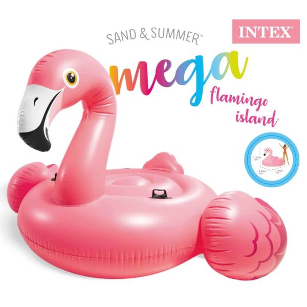 For the swimming pool, Mega Flamingo is an inflatable island of Intex