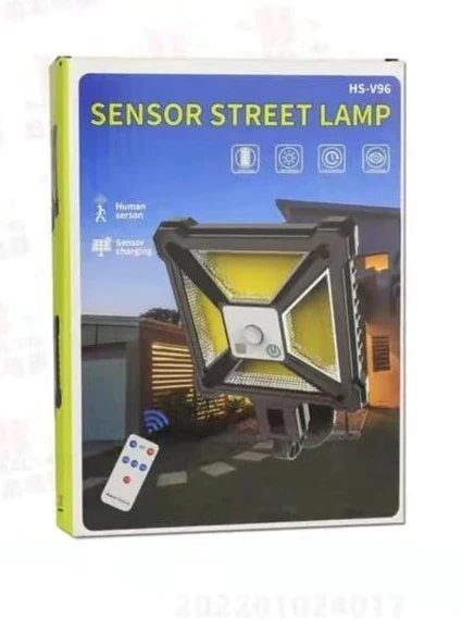 SQUARE LED SOLAR INDUCTION WALL LAMP WITH REMOTE HS-V96