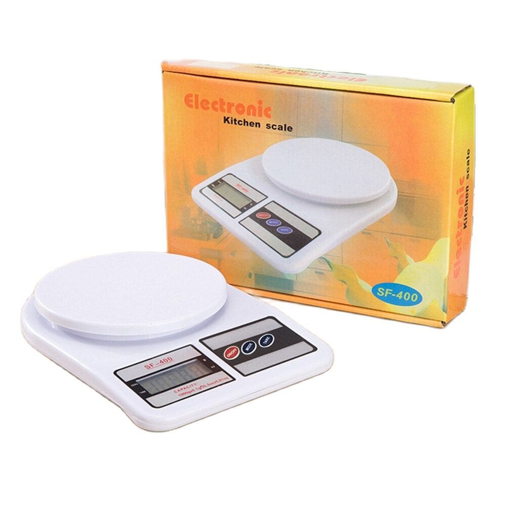 Electronic digital kitchen scale, 10 kg, battery operated