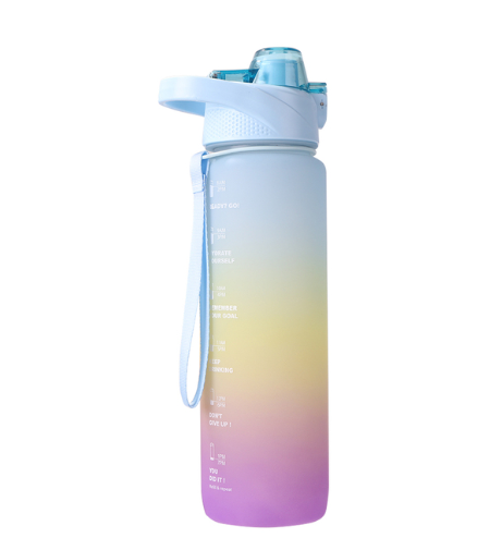 1 Liter Water Bottle with Throwing Lid - Blue