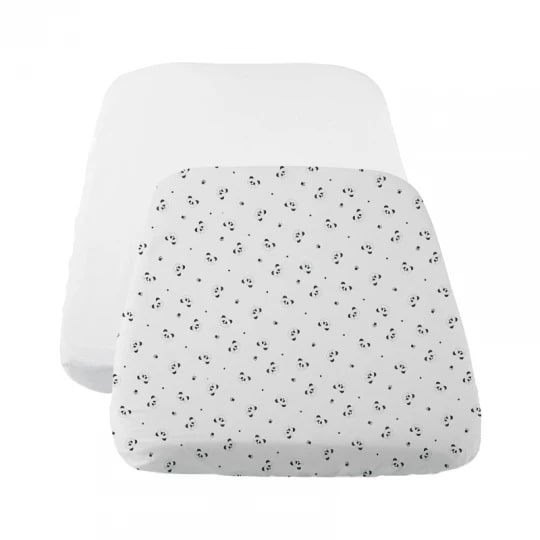 Chicco Set of 2 Low Sheets for Next2Me Panda Cribs