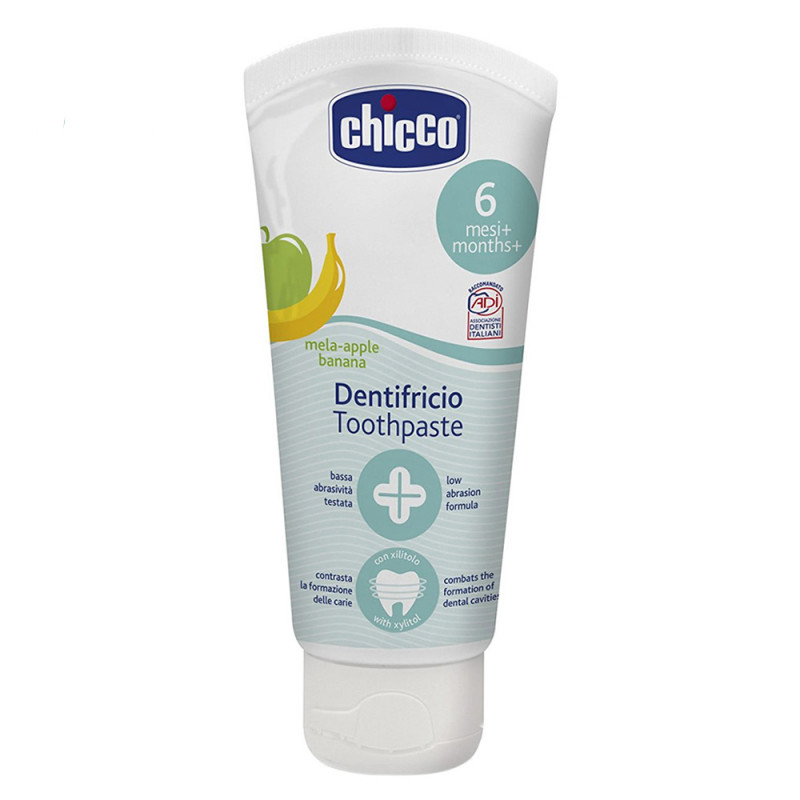 Chicco Fluoride Free Toothpaste, Apple and Banana Flavor