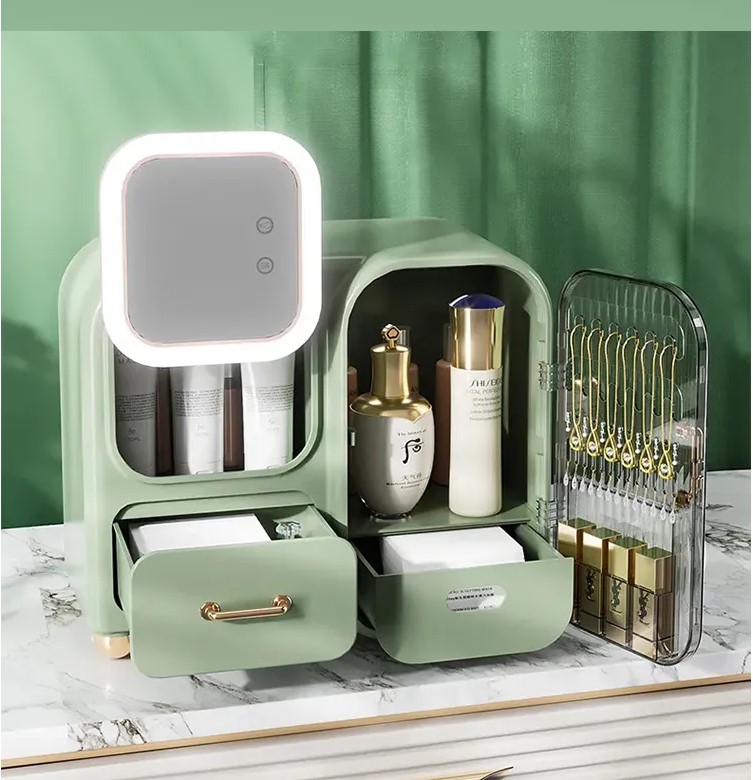 LED Makeup Storage Box - Green