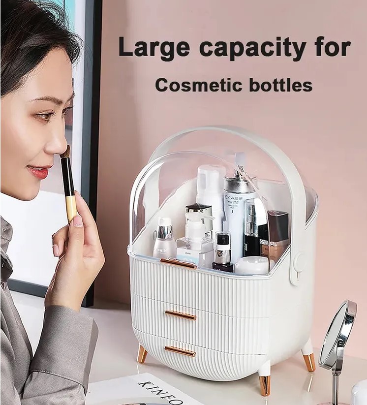 Makeup Organizer Box large capacity - White