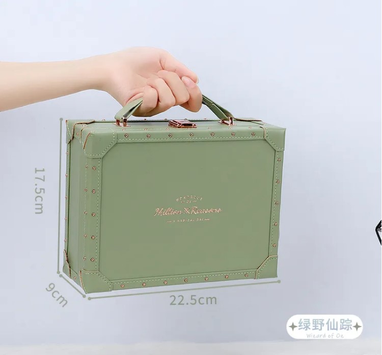 Leather Trunk Box - Green