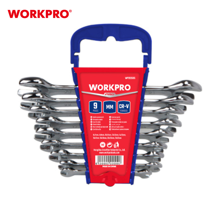 Workpro 9pc Double Open Wrench Set